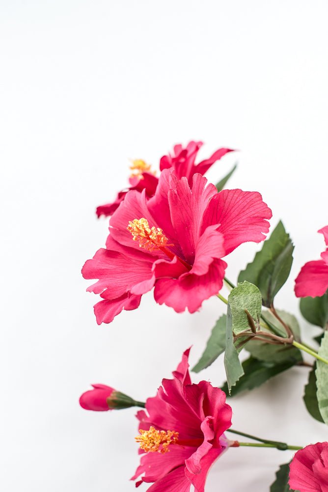 Hibiscus flower spray - pink - Greenery Marketartificial flowers63339BT