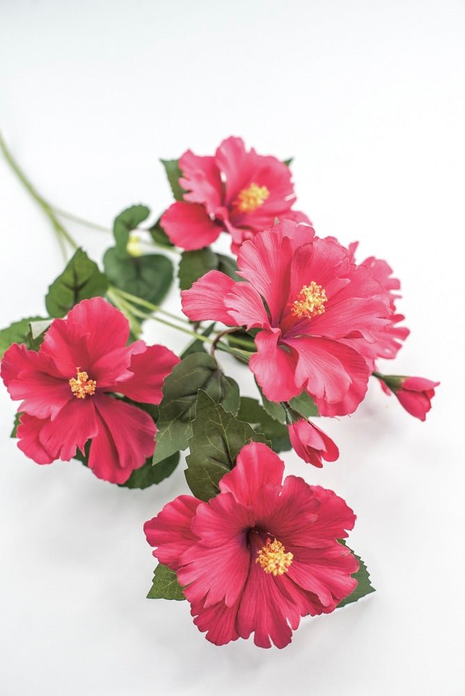 Hibiscus flower spray - pink - Greenery Marketartificial flowers63339BT