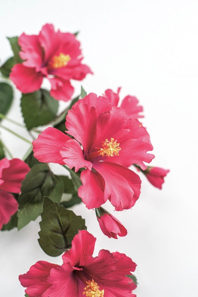 Hibiscus flower spray - pink - Greenery Marketartificial flowers63339BT