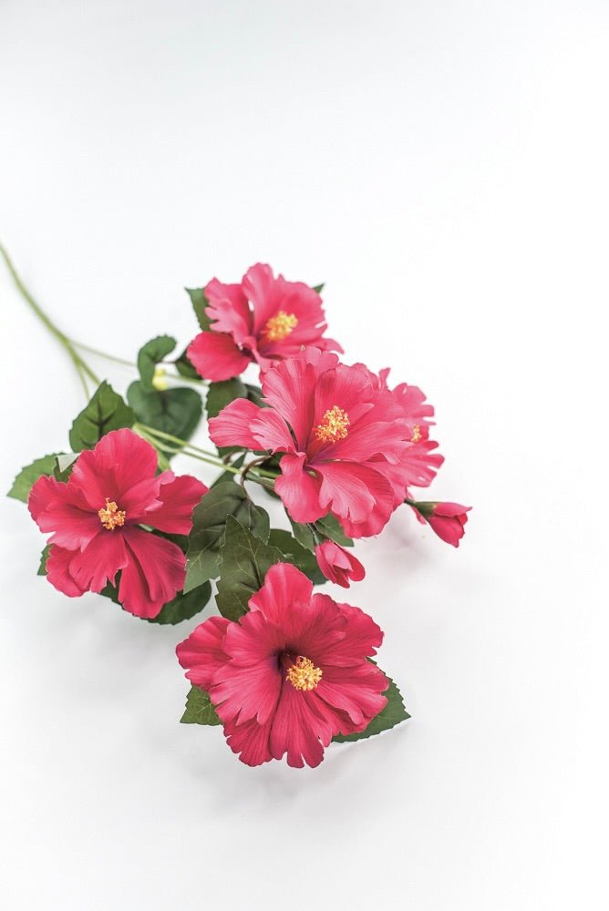 Hibiscus flower spray - pink - Greenery Marketartificial flowers63339BT