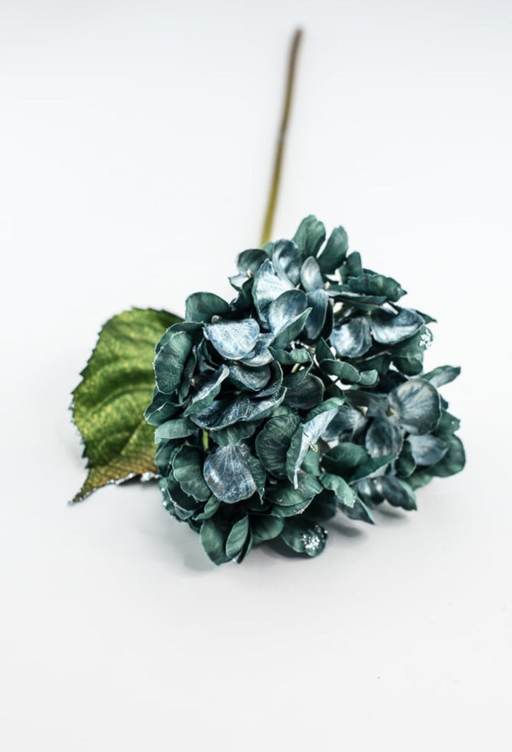 Holiday hydrangeas stem - turquoise - Greenery MarketXF647 - TL