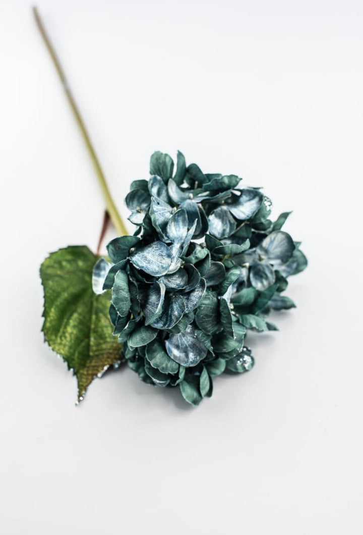 Holiday hydrangeas stem - turquoise - Greenery MarketXF647 - TL