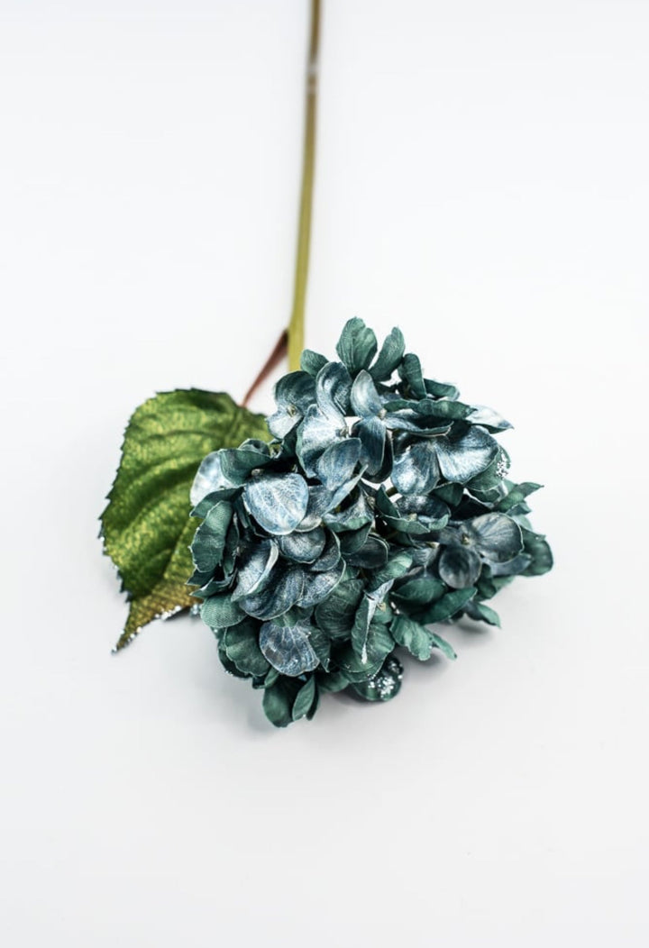 Holiday hydrangeas stem - turquoise - Greenery MarketXF647 - TL