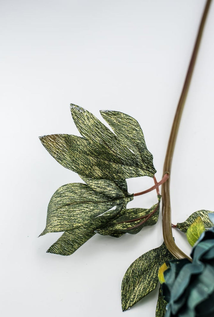 Holiday Peony stem - turquoise teal - Greenery MarketXF642 - TL