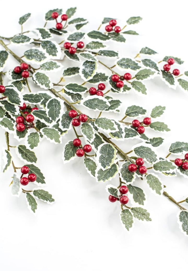 Holly spray - variegated - Greenery MarketArtificial Flora270489