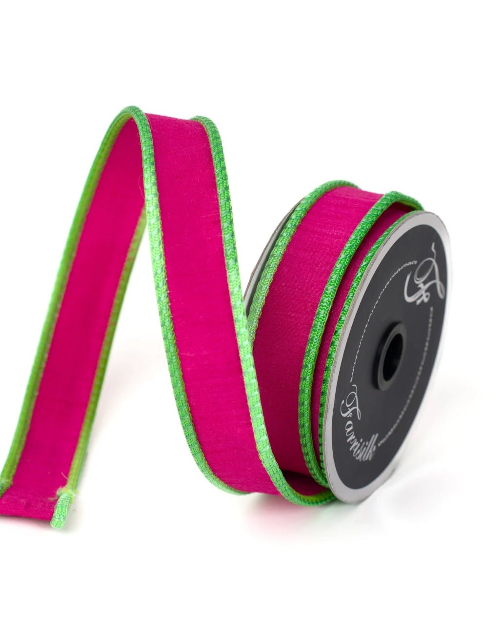 Hot pink cord 1” farrisilk wired ribbon - Greenery MarketRibbons & TrimRK533 - 08