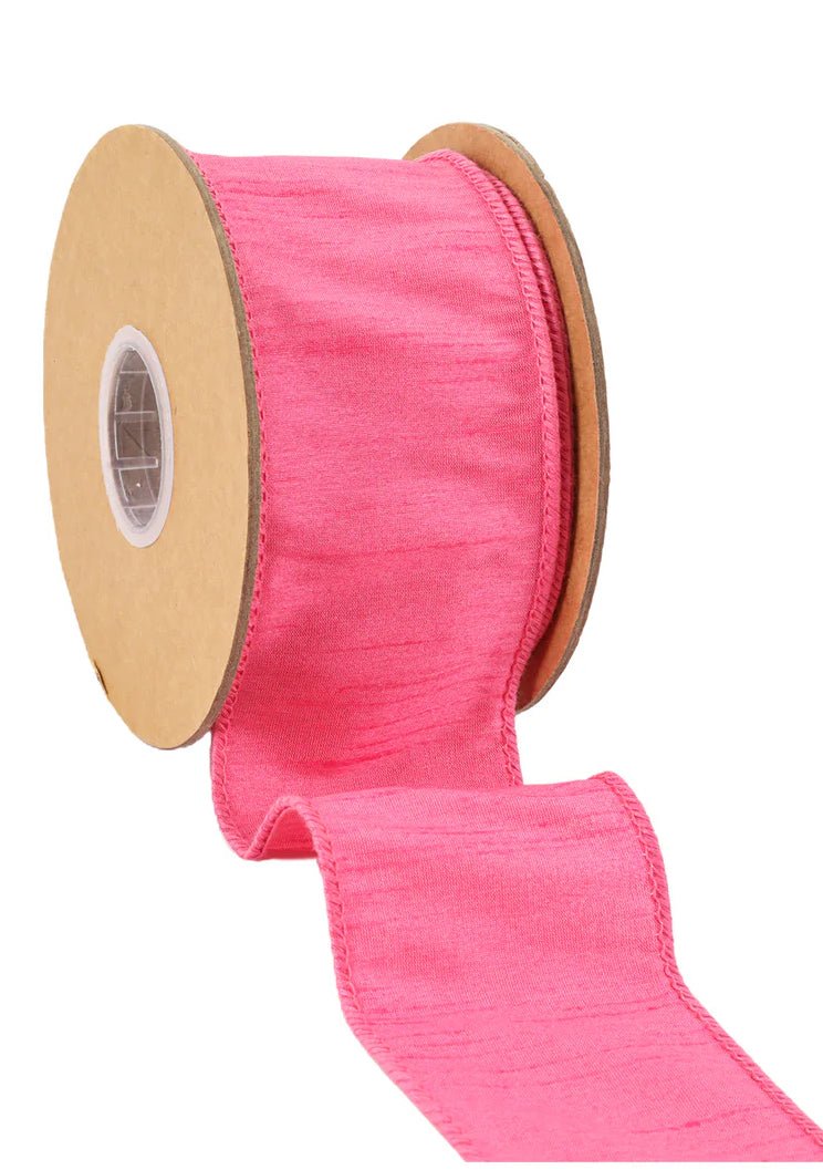 Hot Pink Dupioni Wired Ribbon 2.5" - Greenery MarketWired ribbon9100W - 156 - 63E