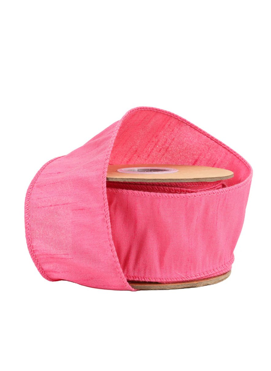 Hot Pink Dupioni Wired Ribbon 2.5" - Greenery MarketWired ribbon9100W - 156 - 63E