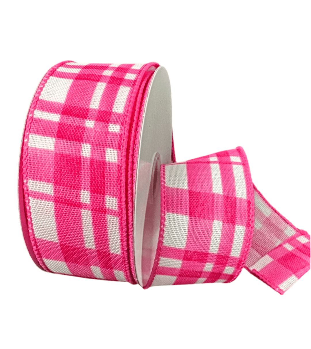 Hot Pink Plaid Wired Ribbon, 1.5” - Greenery Marketwired ribbon41546 - 09 - 26