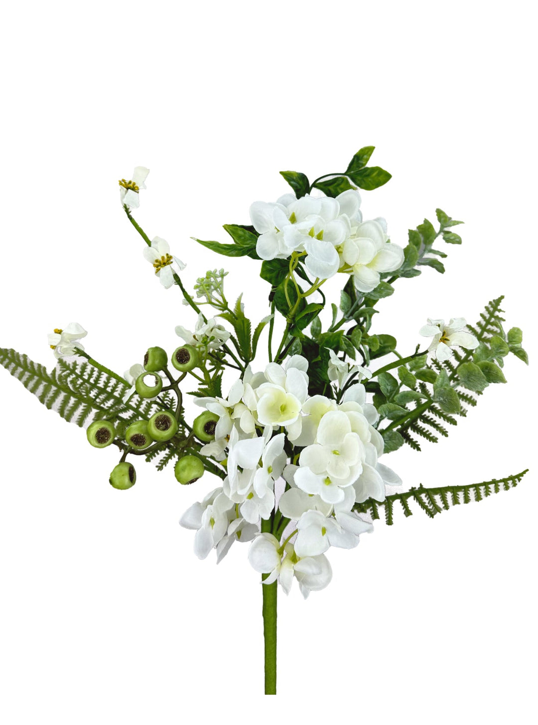 Hydrangeas Flower And Greenery Pick - Cream - Greenery Market63663CM
