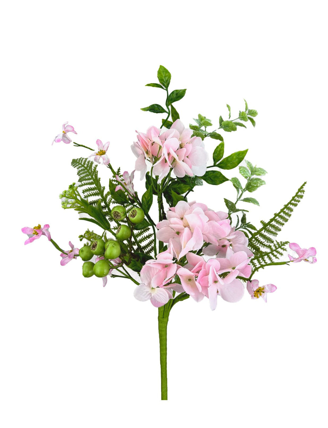 Hydrangeas Flower And Greenery Pick - Pink - Greenery Market63663PK
