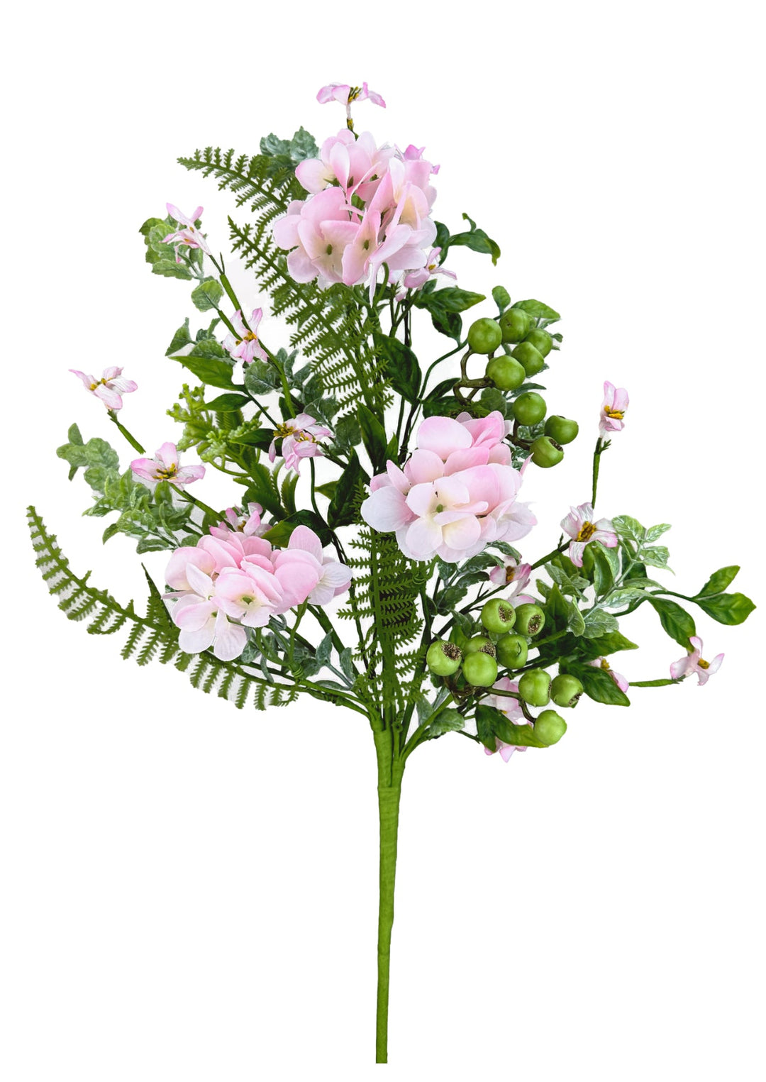 Hydrangeas Flower and greenery Spray - Pink - Greenery Market63662PK