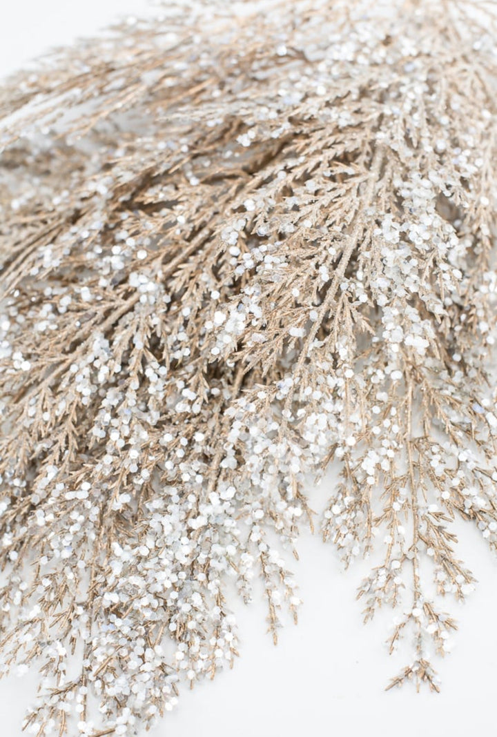 Iced bronze cedar spray - Greenery MarketChristmasXG1027 - BRZ