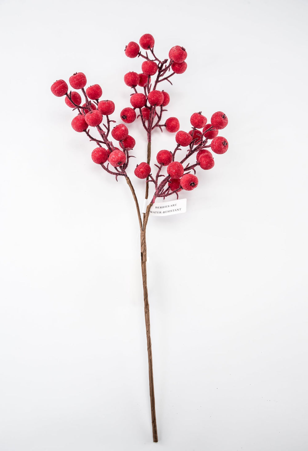 Iced red shimmering berry pick - Greenery Market233037