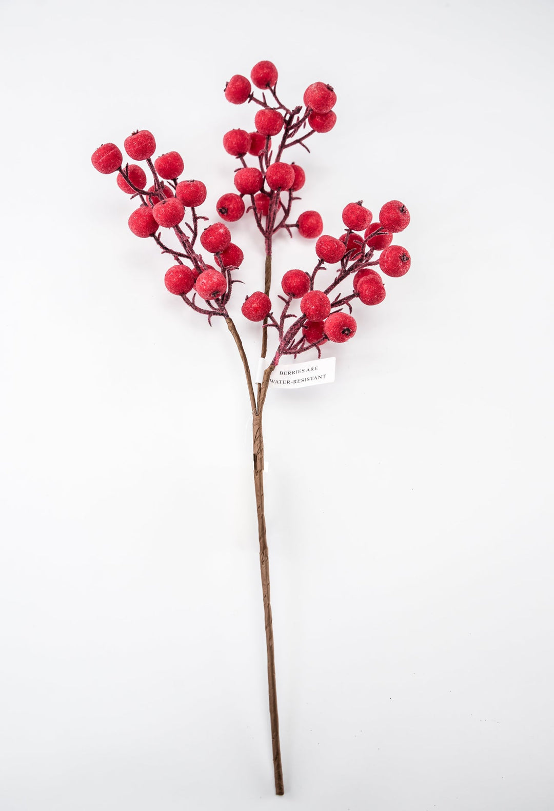 Iced red shimmering berry pick - Greenery Market233037