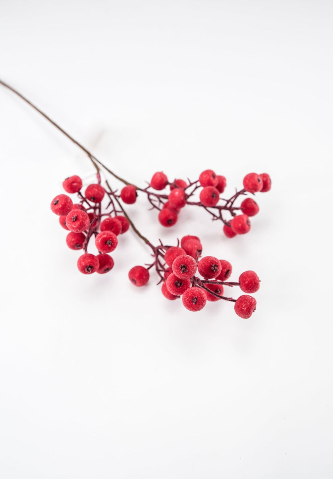 Iced red shimmering berry pick - Greenery Market233037