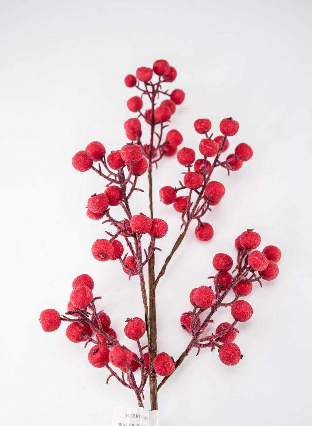 Iced red shimmering berry spray - Greenery Market233032