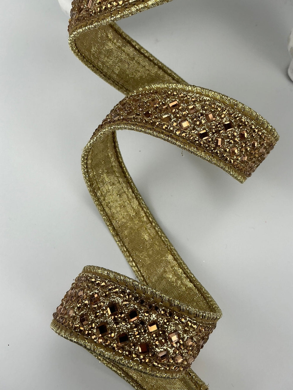 Imperial topaz gold 1” farrisilk wired ribbon - Greenery MarketRibbons & TrimRK752 - 50