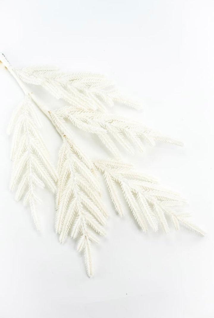 Ivory shimmer Norfolk pine spray - Greenery MarketArtificial Flora235214