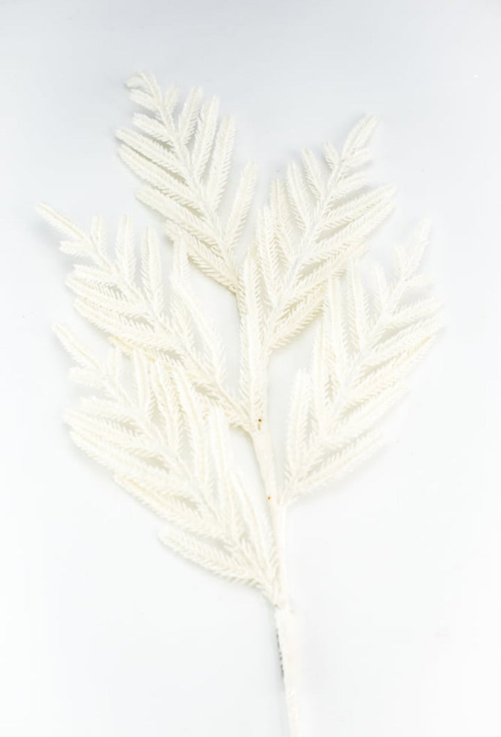 Ivory shimmer Norfolk pine spray - Greenery MarketArtificial Flora235214