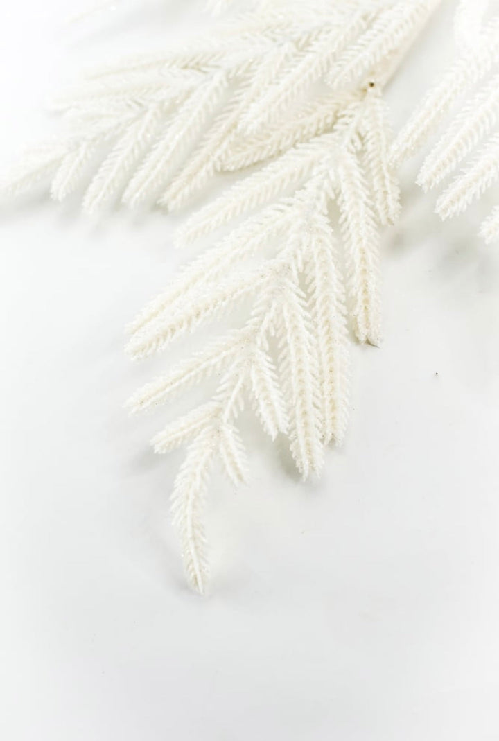 Ivory shimmer Norfolk pine spray - Greenery MarketArtificial Flora235214