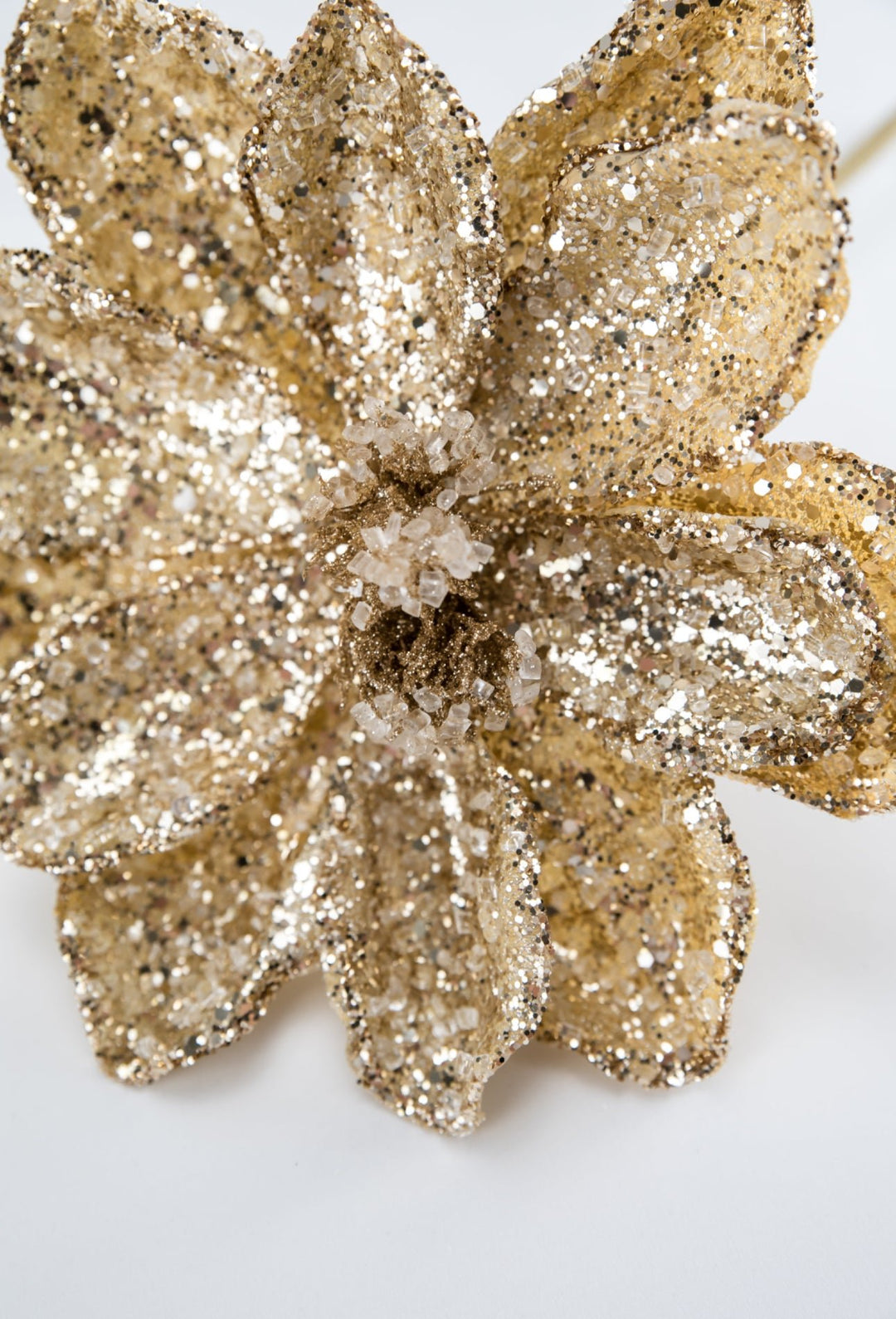 Jeweled and beaded magnolia stem - gold - Greenery MarketXg903 - go