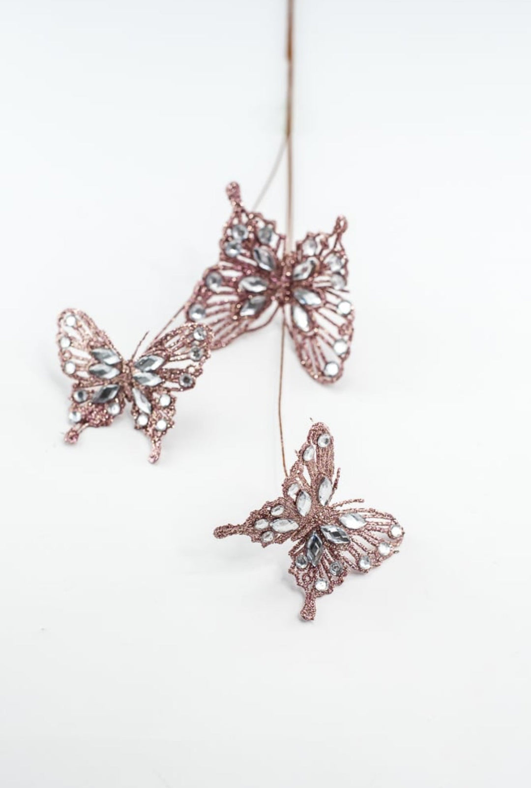 Jeweled butterfly spray - blush - Greenery MarketMTX73298 BLSH