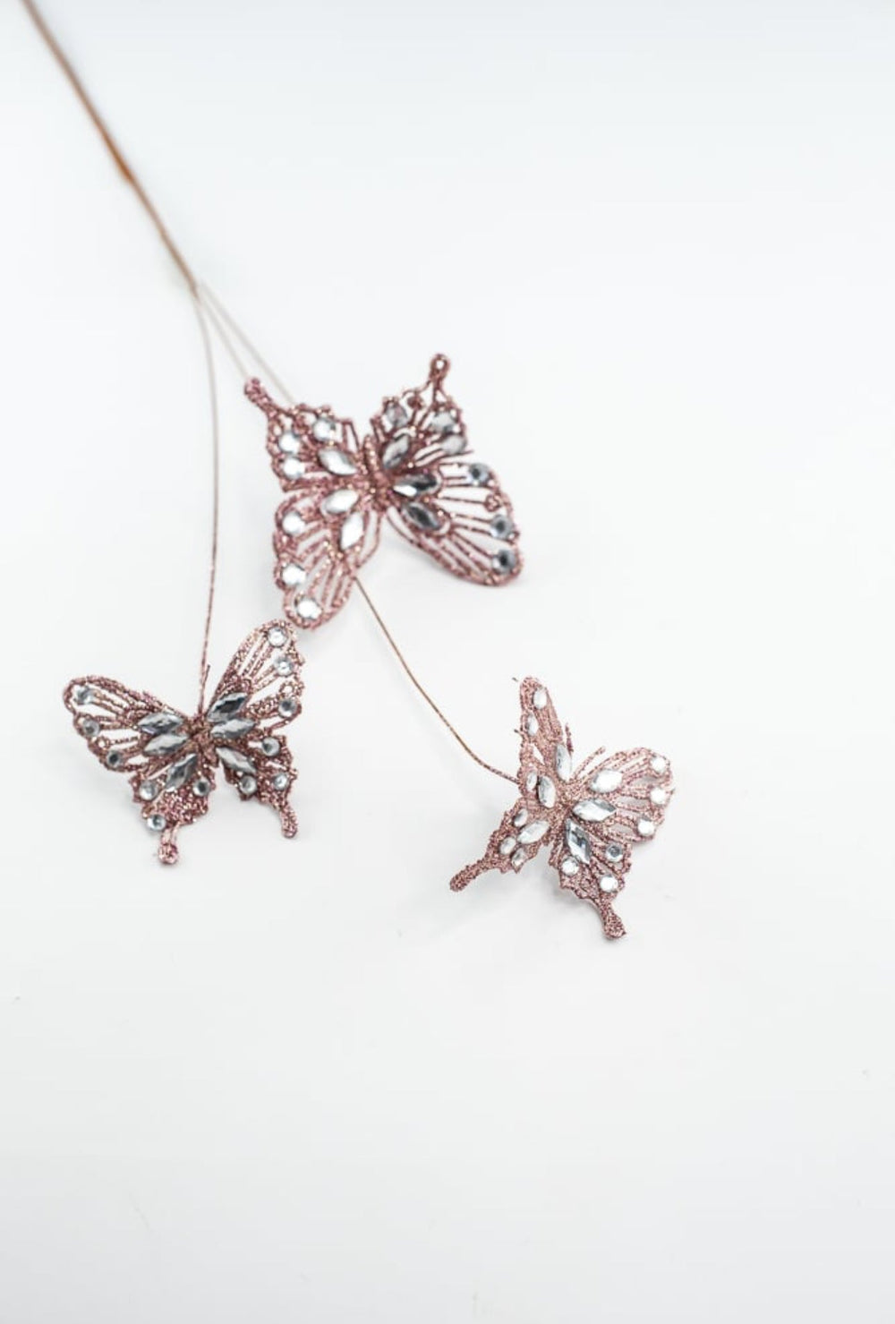 Jeweled butterfly spray - blush - Greenery MarketMTX73298 BLSH