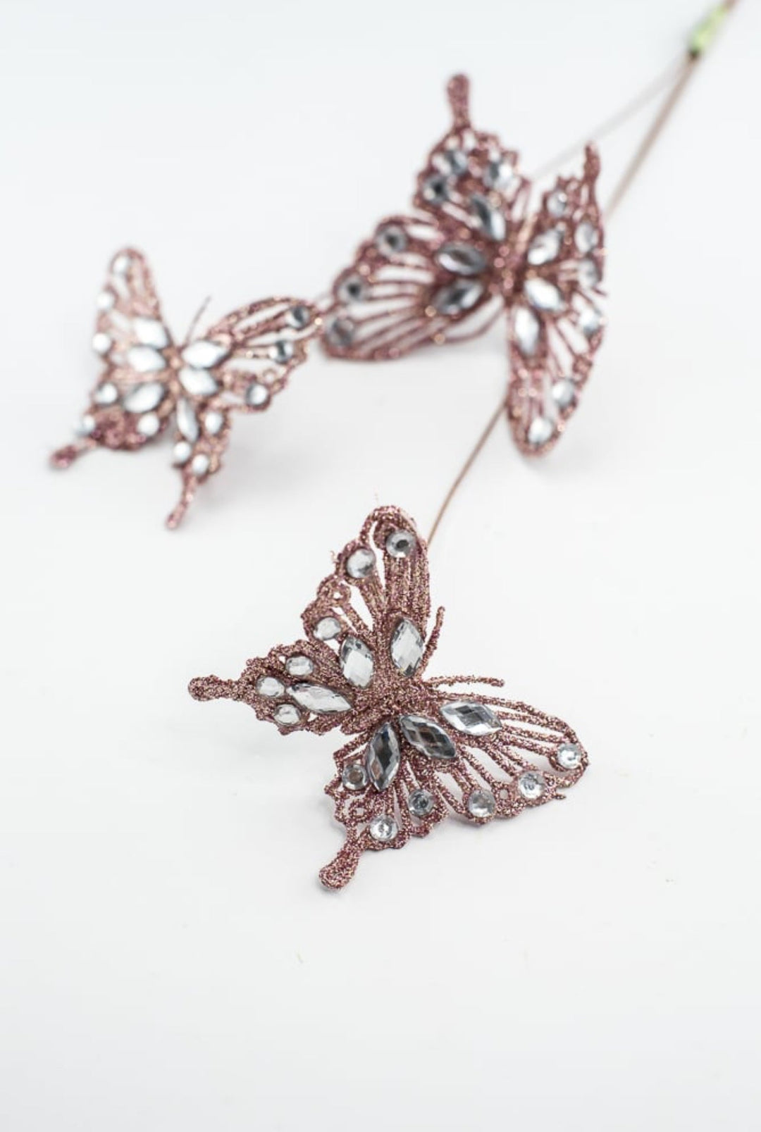 Jeweled butterfly spray - blush - Greenery MarketMTX73298 BLSH