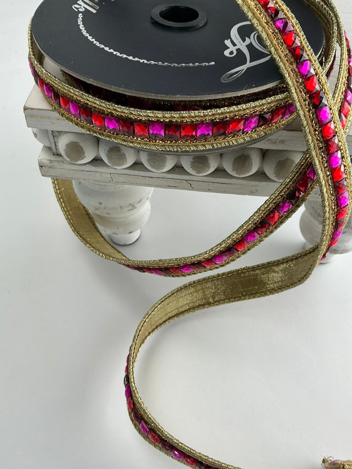 Jewelry garland .75” farrisilk wired ribbon - Greenery MarketRibbons & TrimRK475 - 15