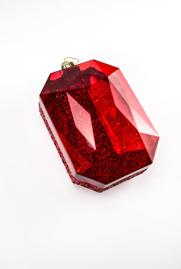 Laser glitter gem ornaments - red - Greenery MarketHoliday OrnamentsXJ553924