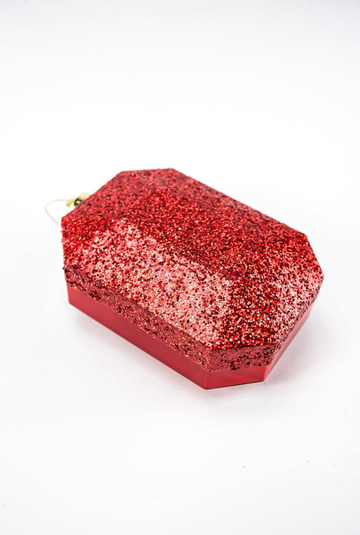 Laser glitter gem ornaments - red - Greenery MarketHoliday OrnamentsXJ553924