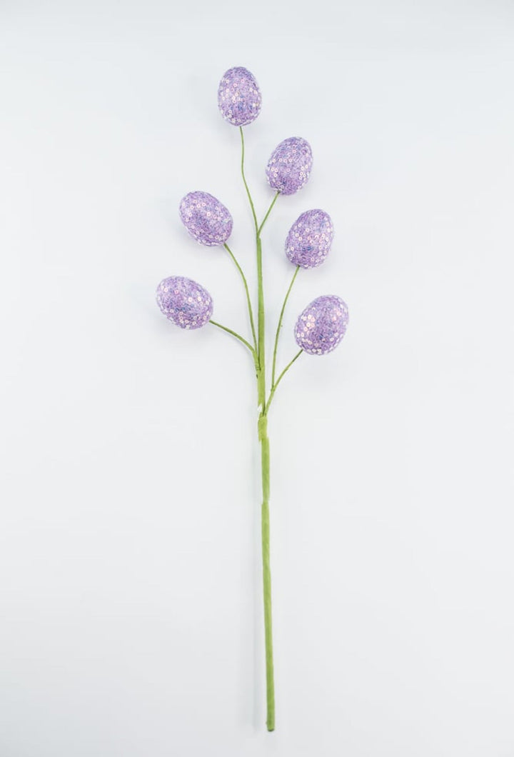 Lavender sequins egg spray - Greenery MarketPicks63495PU