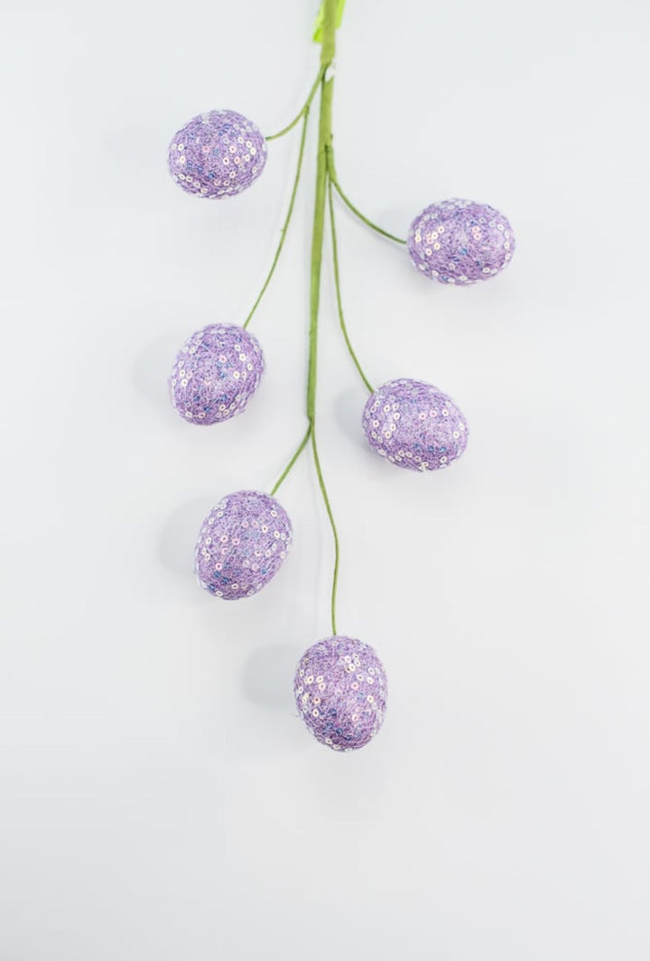 Lavender sequins egg spray - Greenery MarketPicks63495PU