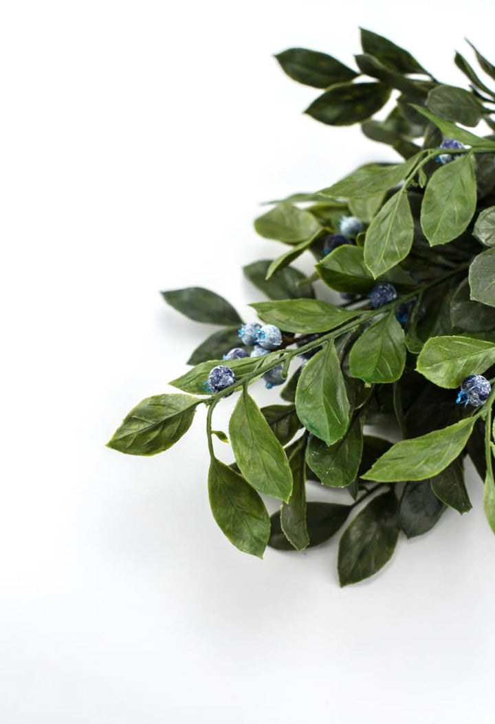 Leaves and blueberries bush - Greenery Marketartificial flowersB1594 - BG