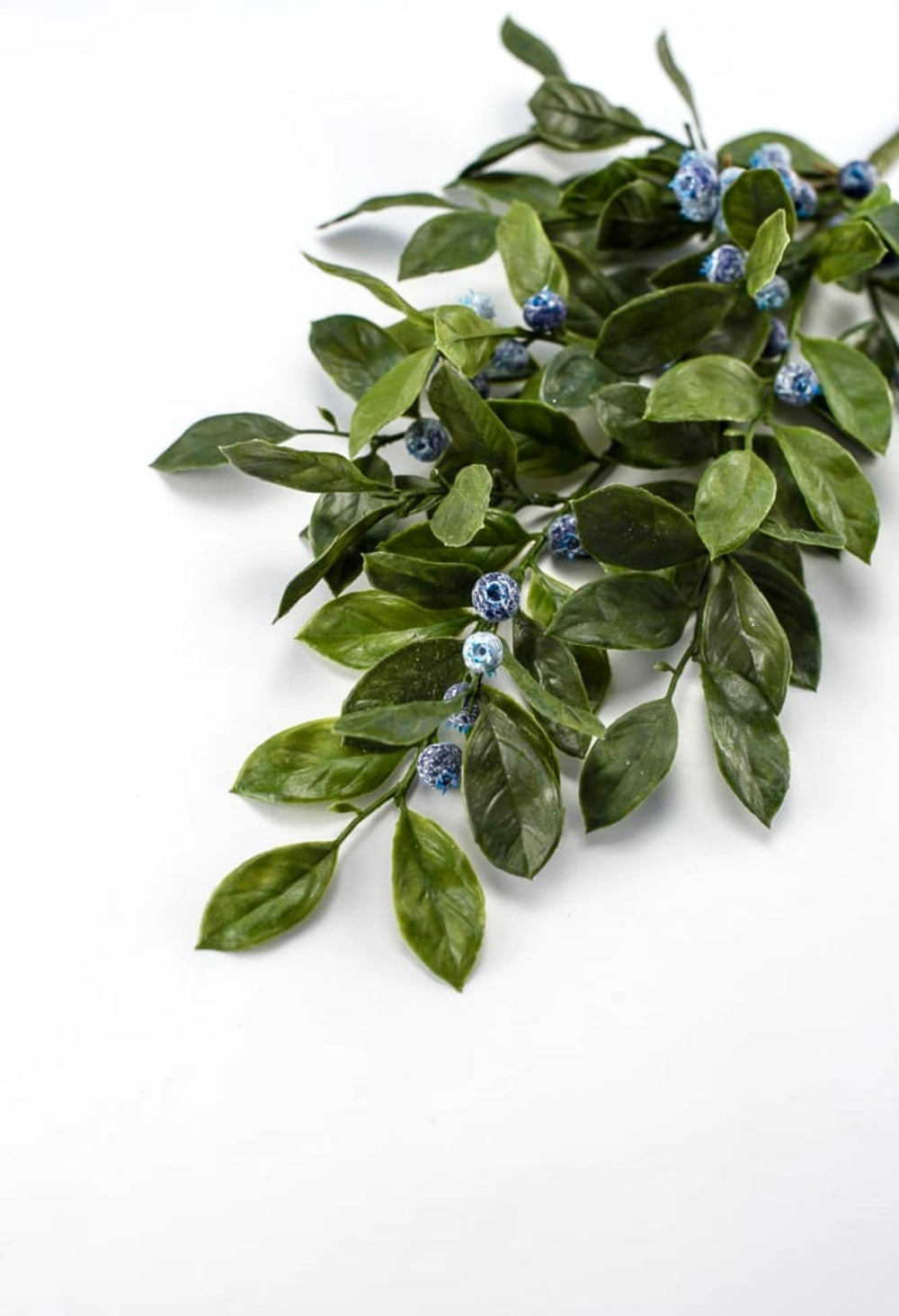 Leaves and blueberries spray - Greenery Marketartificial flowersB1593 - BG