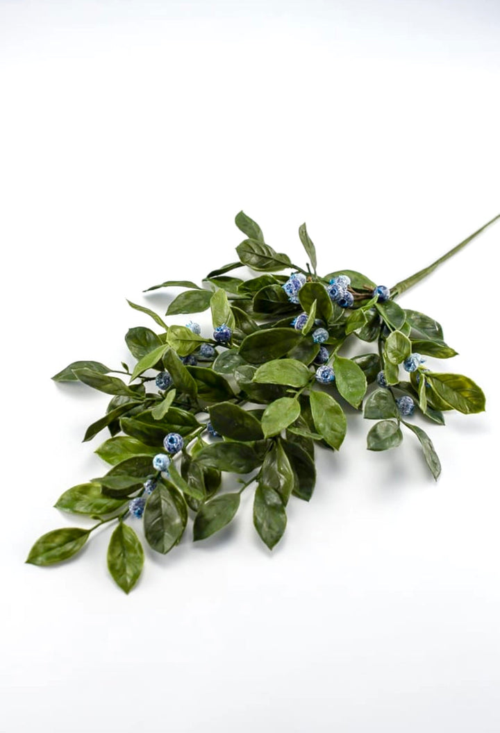 Leaves and blueberries spray - Greenery Marketartificial flowersB1593 - BG