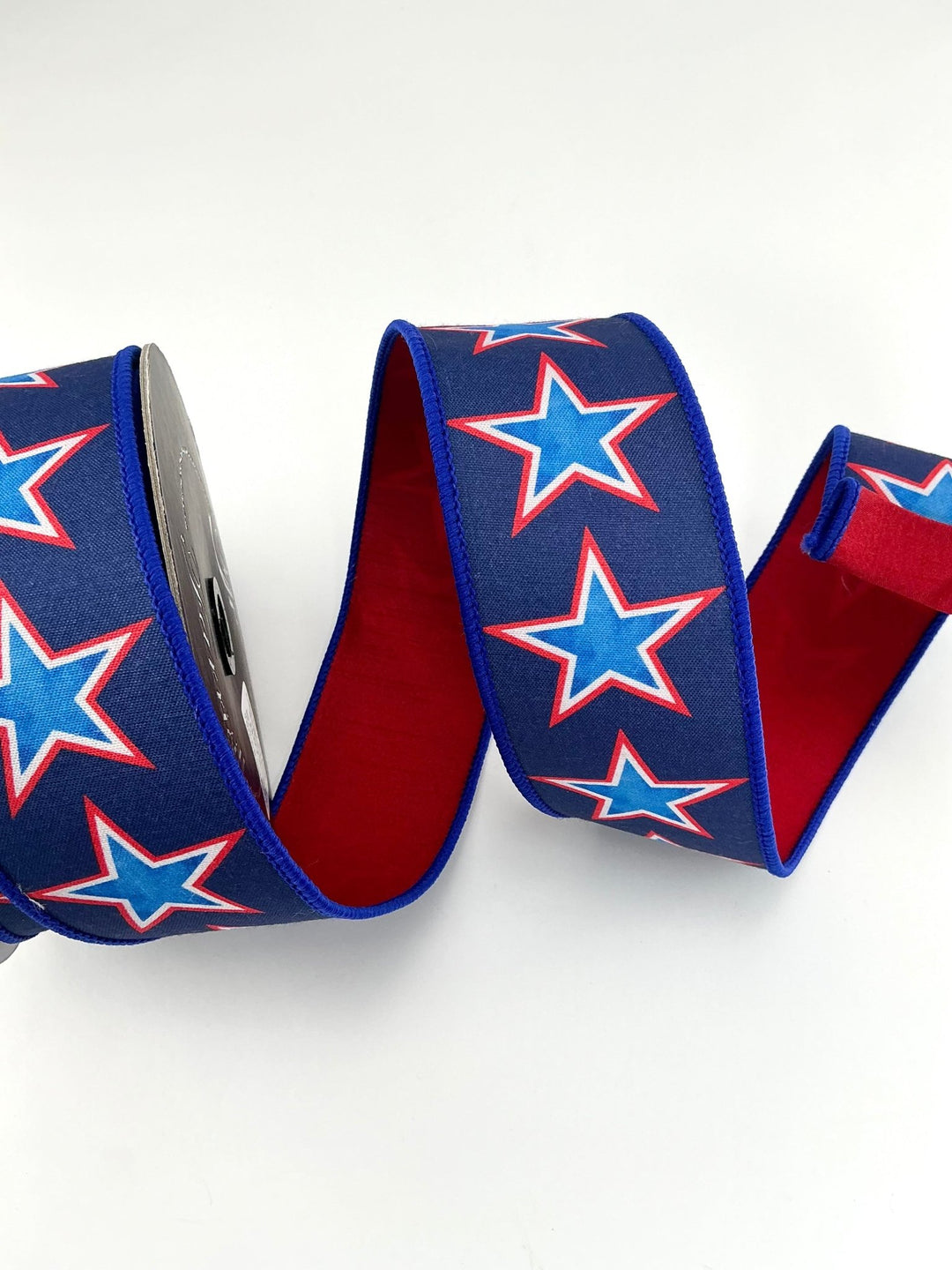 Liberty Stars 2.5” farrisilk wired ribbon - Greenery MarketRibbons & TrimSRO74 - 32