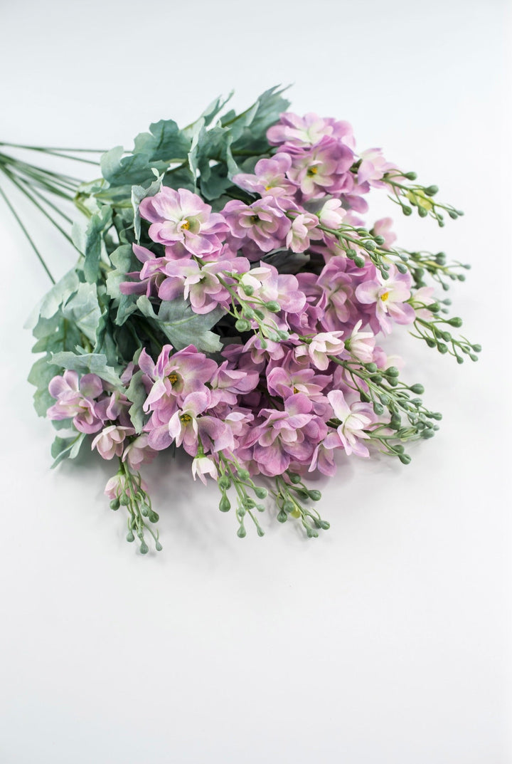 Lilac delphiniums artificial flower bush - Greenery MarketArtificial Flora84296 - LILAC