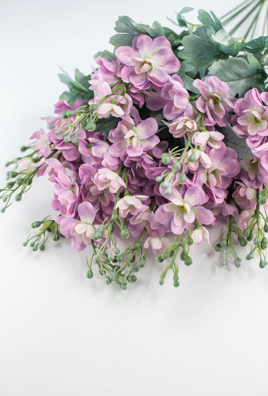 Lilac delphiniums artificial flower bush - Greenery MarketArtificial Flora84296 - LILAC