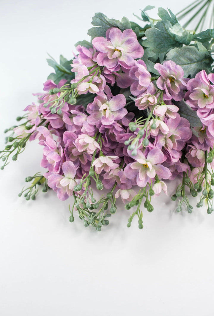 Lilac delphiniums artificial flower bush - Greenery MarketArtificial Flora84296 - LILAC