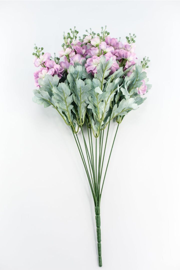 Lilac delphiniums artificial flower bush - Greenery MarketArtificial Flora84296 - LILAC