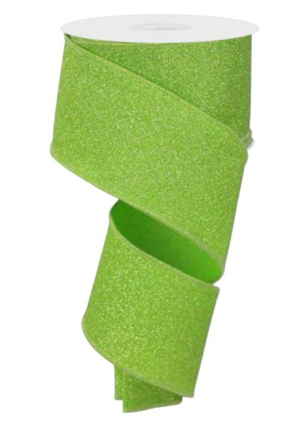 Lime green glittered solid wired ribbon 2.5” - Greenery MarketRibbons & TrimRGE1790LT