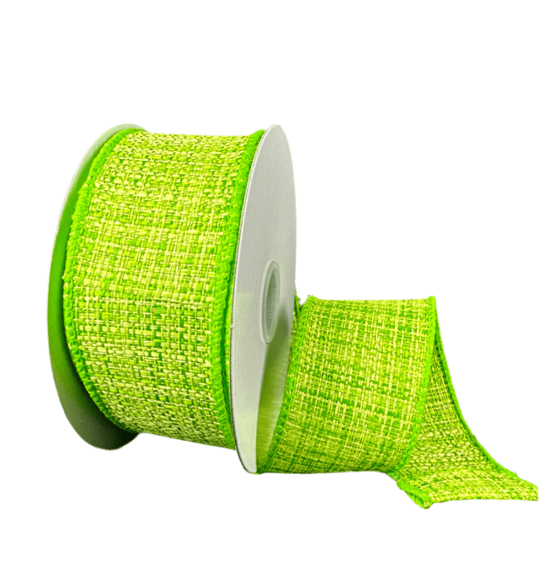 Lime Green Tweed Wired Ribbon, 1.5” - Greenery Marketwired ribbon41512 - 09 - 09