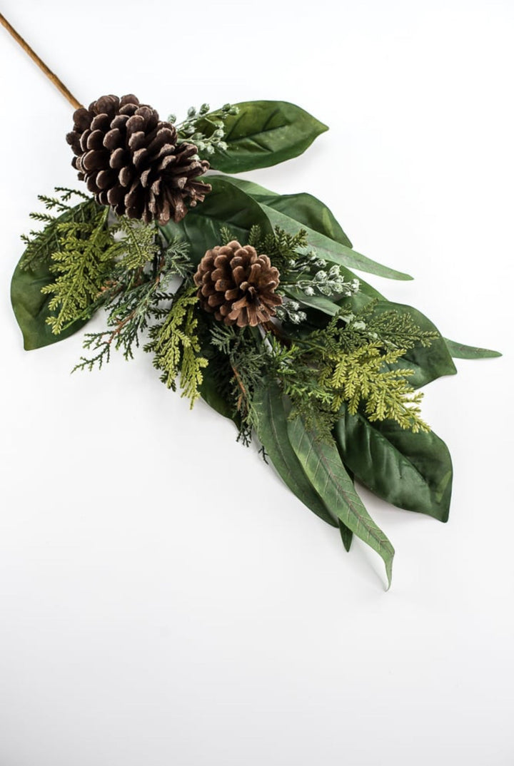 Magnolia leaf and mixed greenery spray - Greenery MarketArtificial FloraXVP7176