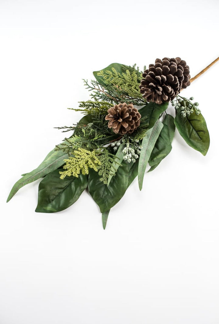 Magnolia leaf and mixed greenery spray - Greenery MarketArtificial FloraXVP7176