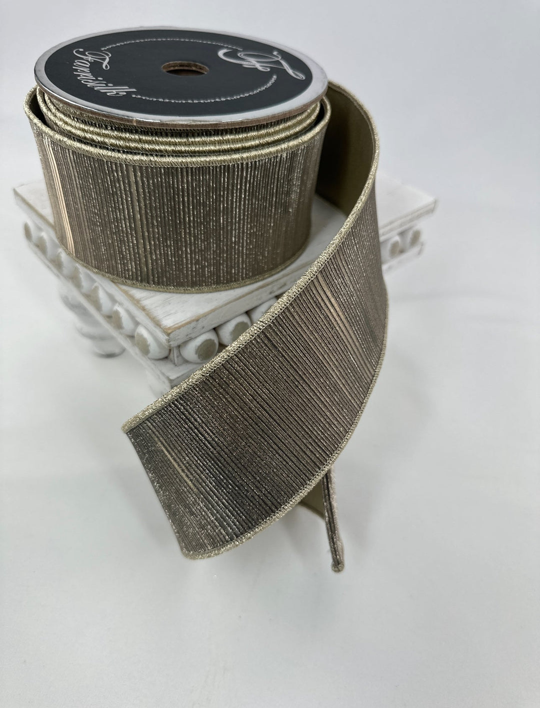 Manhattan Platinum 2.5” wired farrisilk ribbon - Greenery MarketRibbons & TrimRZ689-51