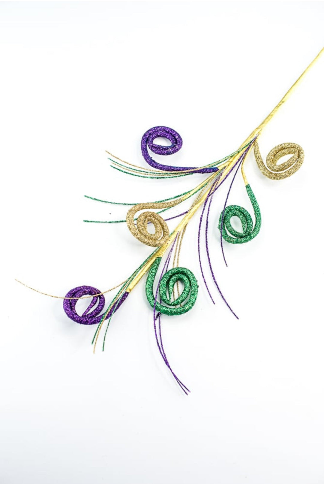 Mardi Gras curled tube spray - Greenery MarketHalloweenHG3189
