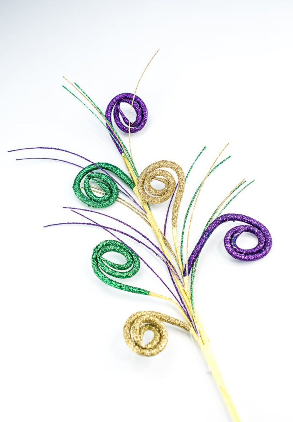 Mardi Gras curled tube spray - Greenery MarketHalloweenHG3189