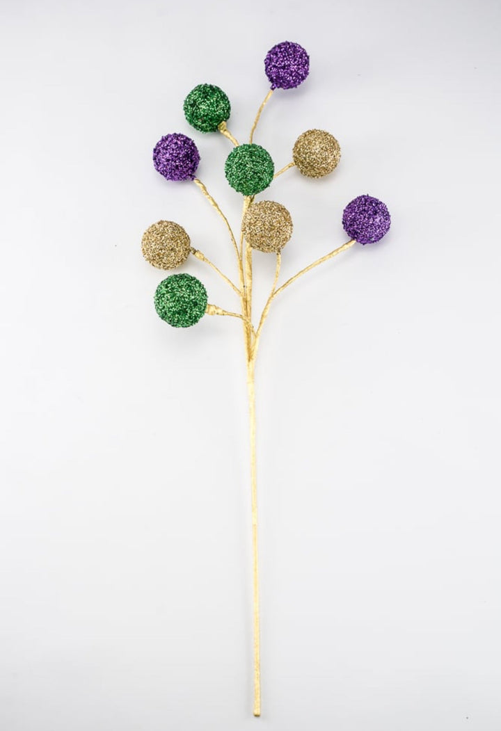 Mardi Gras Sequin Ball Spray - Greenery Market63574MG